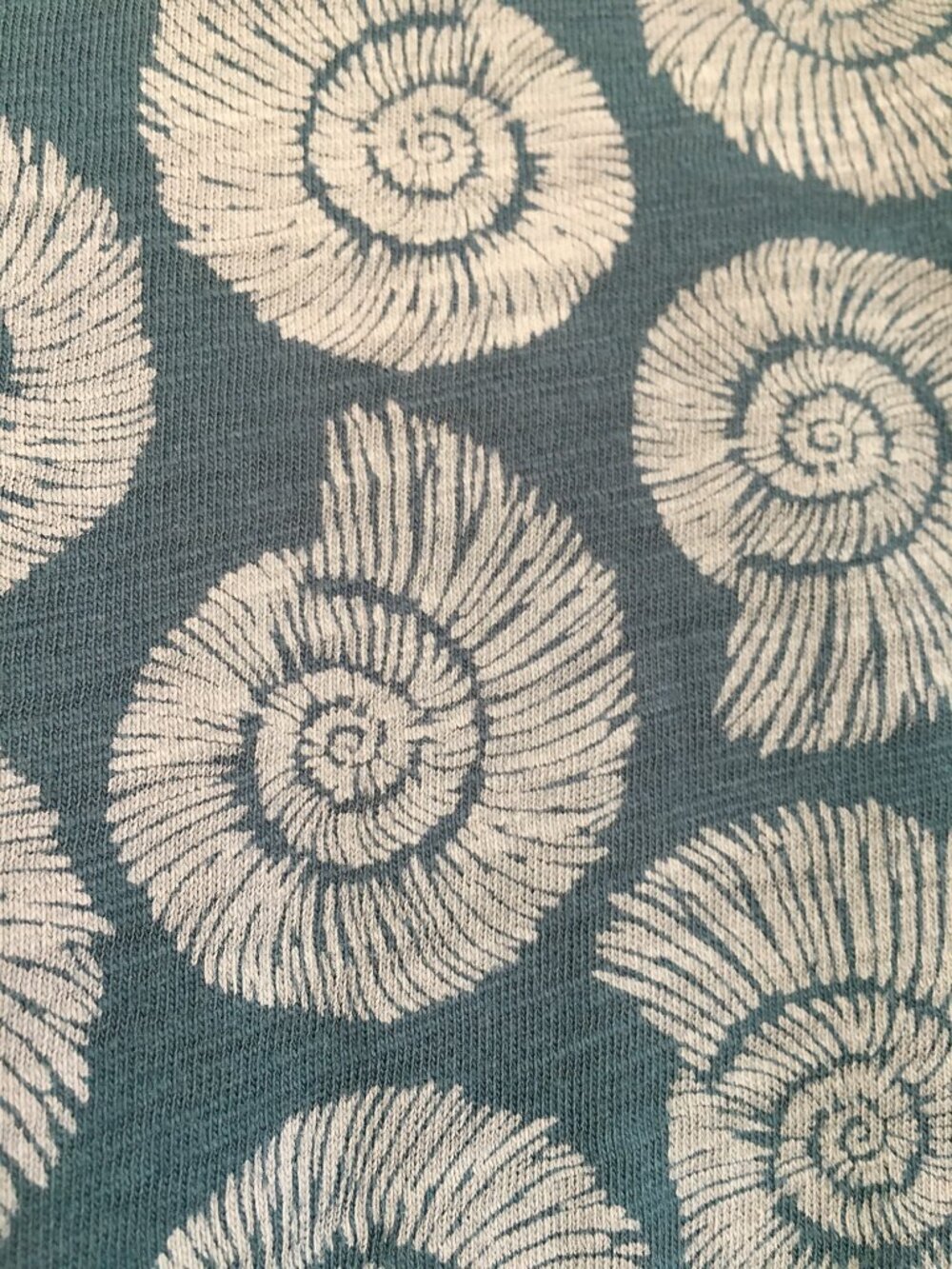 Ammonite Paleontologist Print Cotton Blue & White Tunic Dress/Top - EU42 - Picture 3 of 16